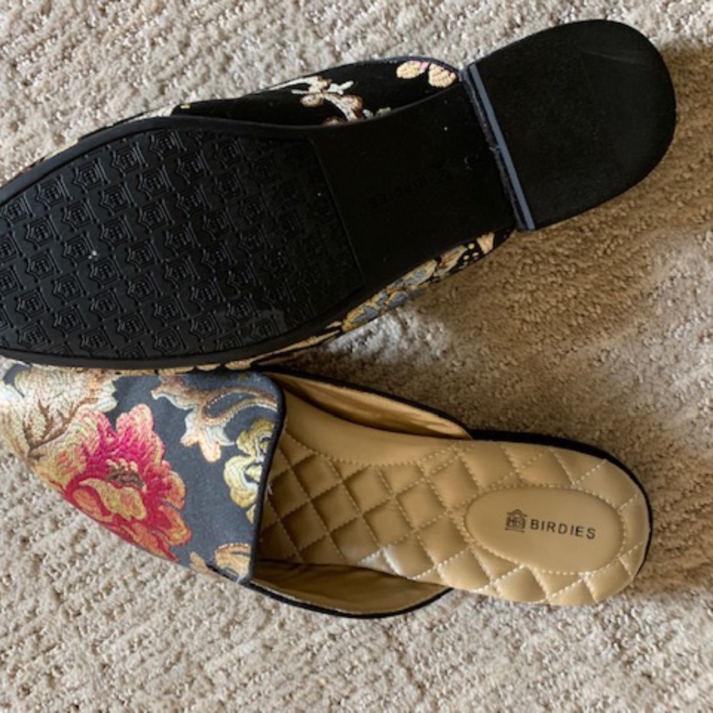 Birdies Floral Jacquard Slides
